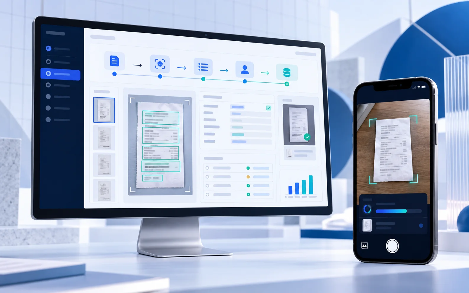 Solução OCR integrada com painel web e aplicativo de captura móvel